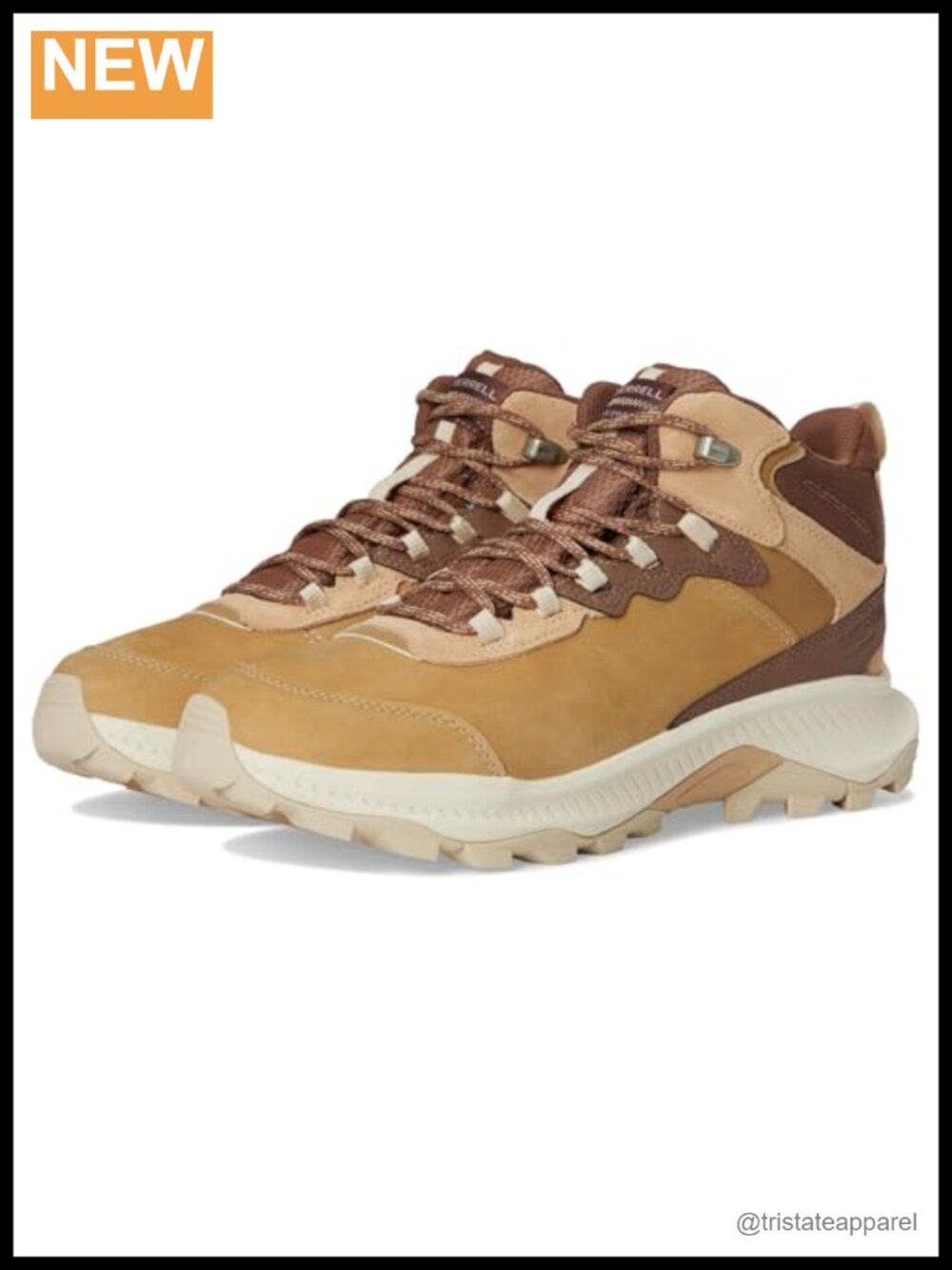 Waterproof Leather Mid Hiking Boots Lace Up Ankle Boots
